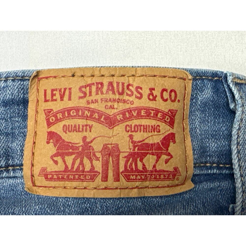 Levi's 725 Women's High Rise Bootcut Blue Jeans - Size 31x32 (30x30.5) - Picture 3 of 7